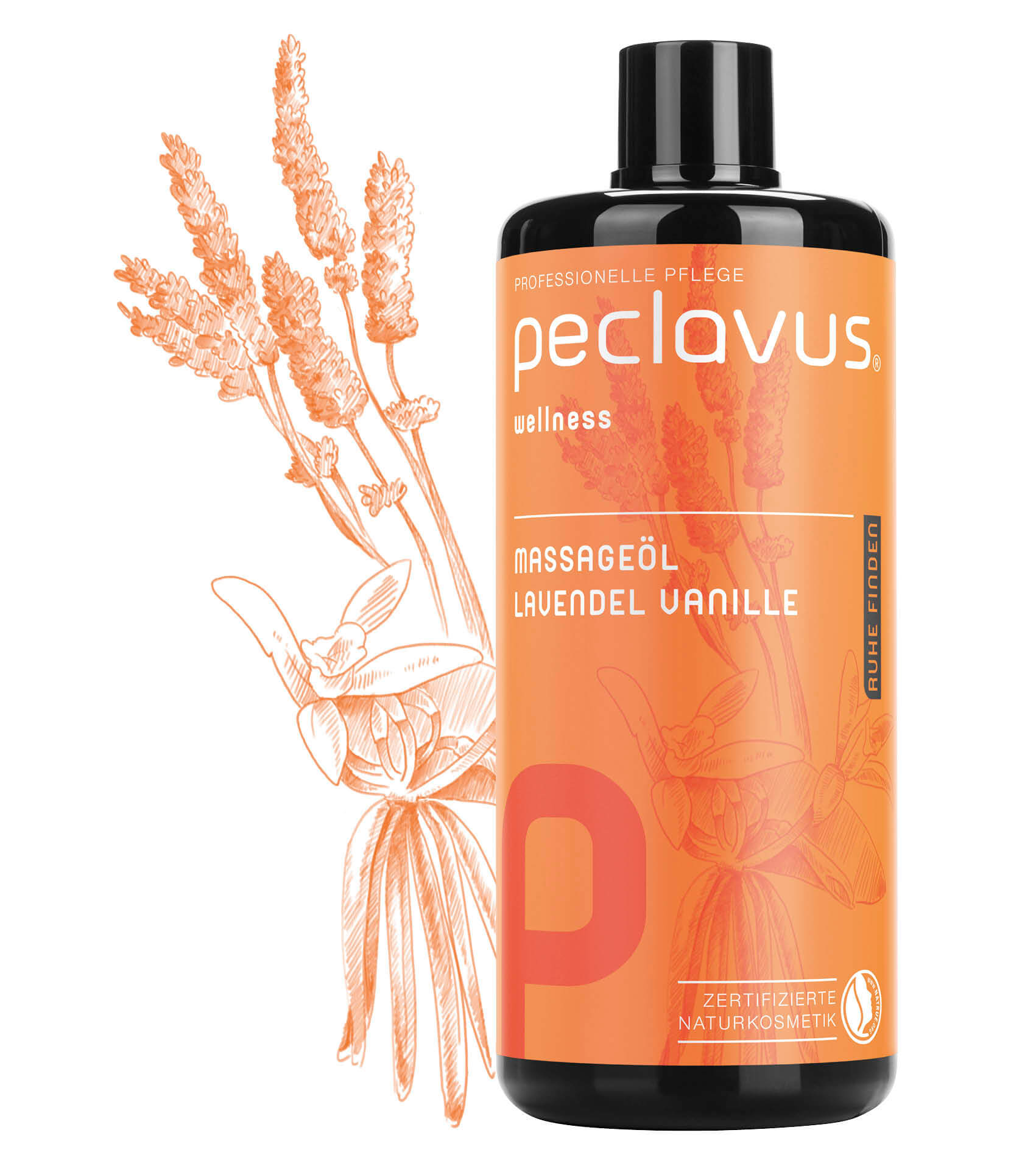 Huile de massage - Lavande Vanille - 500 ml - Peclavus