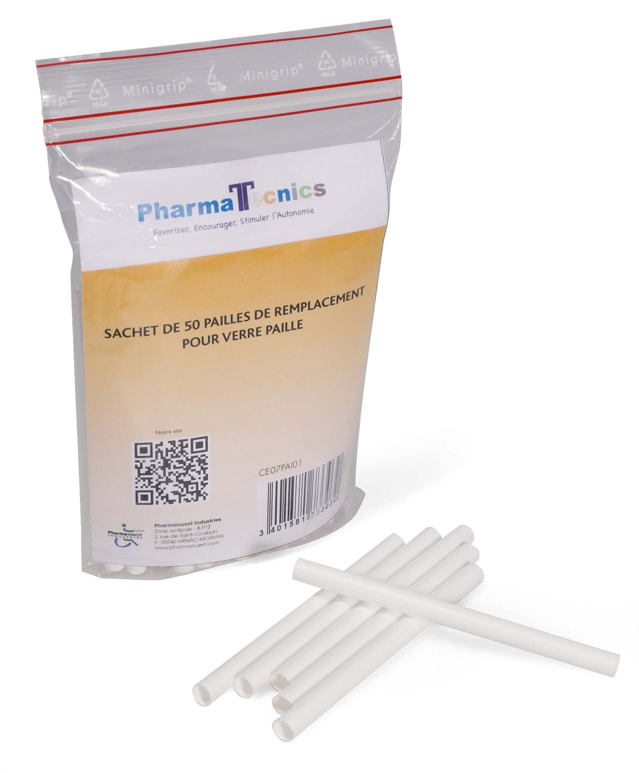 Sachet 50 Pailles individuelles - Pharmaouest