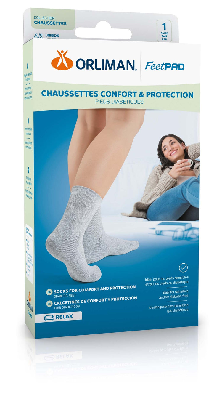 Chaussettes Confort et Protection Relax FEETPAD - 4 tailles - Orliman