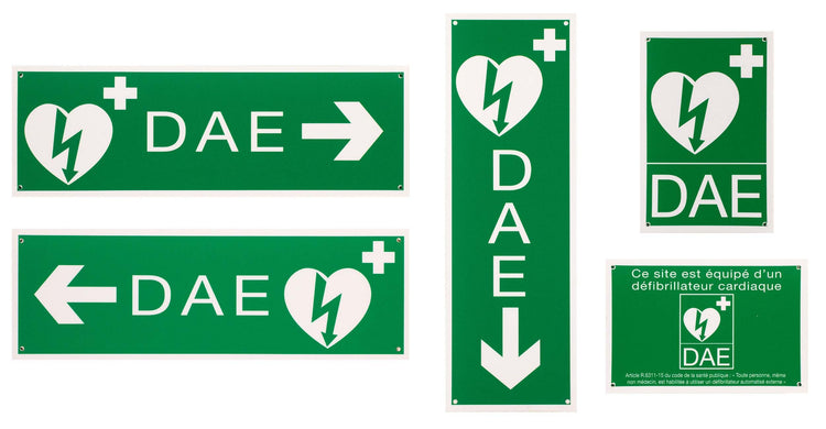 Panneaux de signalisation pour défibrillateur PVC - 5 modèles - Pyrescom