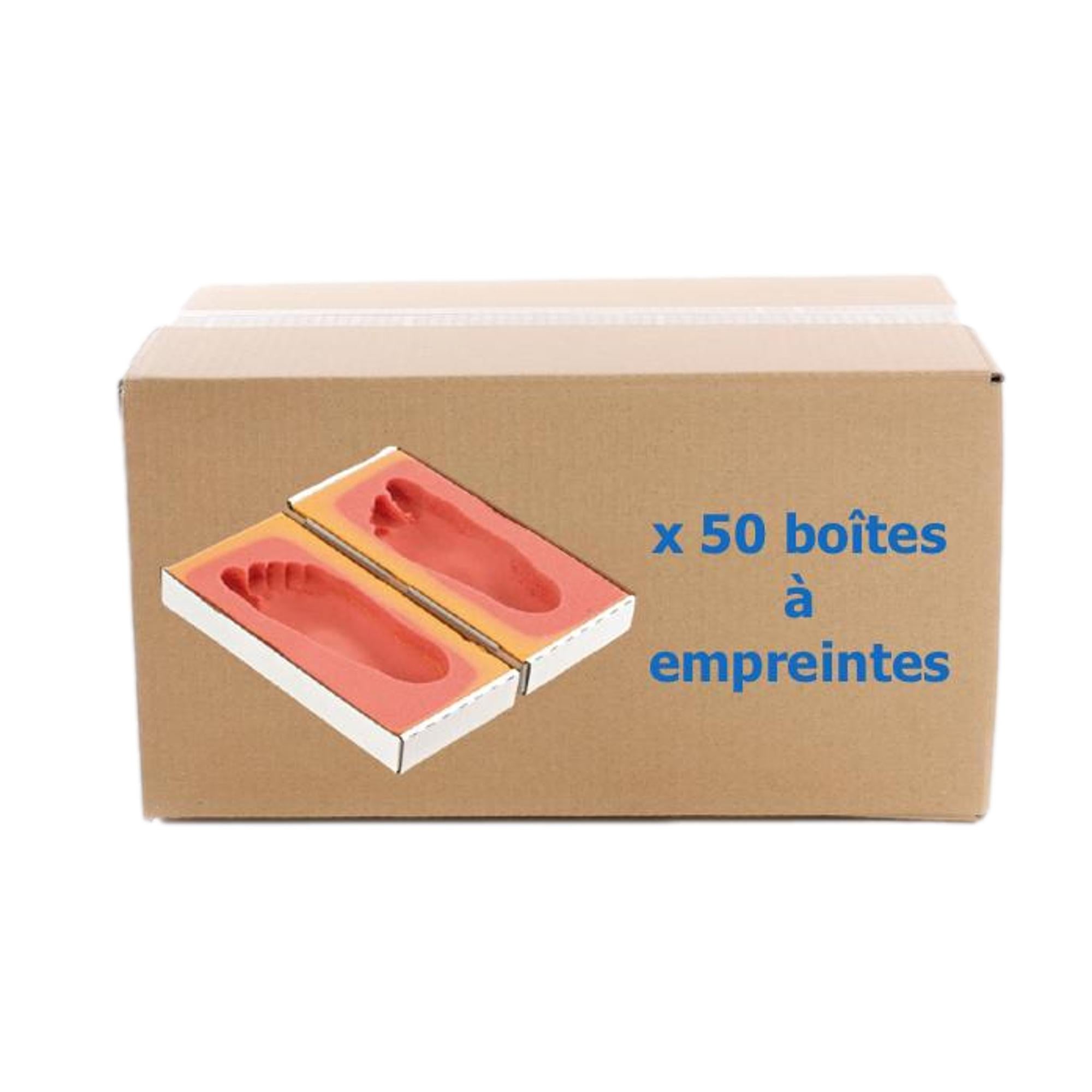 Carton de 50 boîtes à empreintes