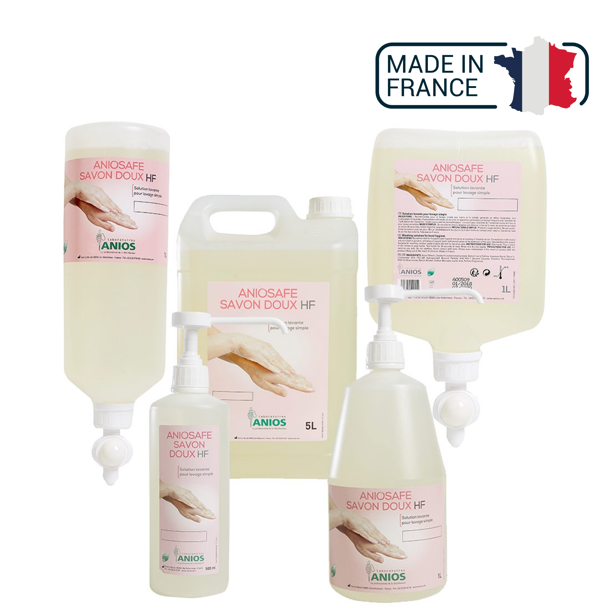 Aniosafe Savon doux Haute fréquence - Différentes tailles - Anios