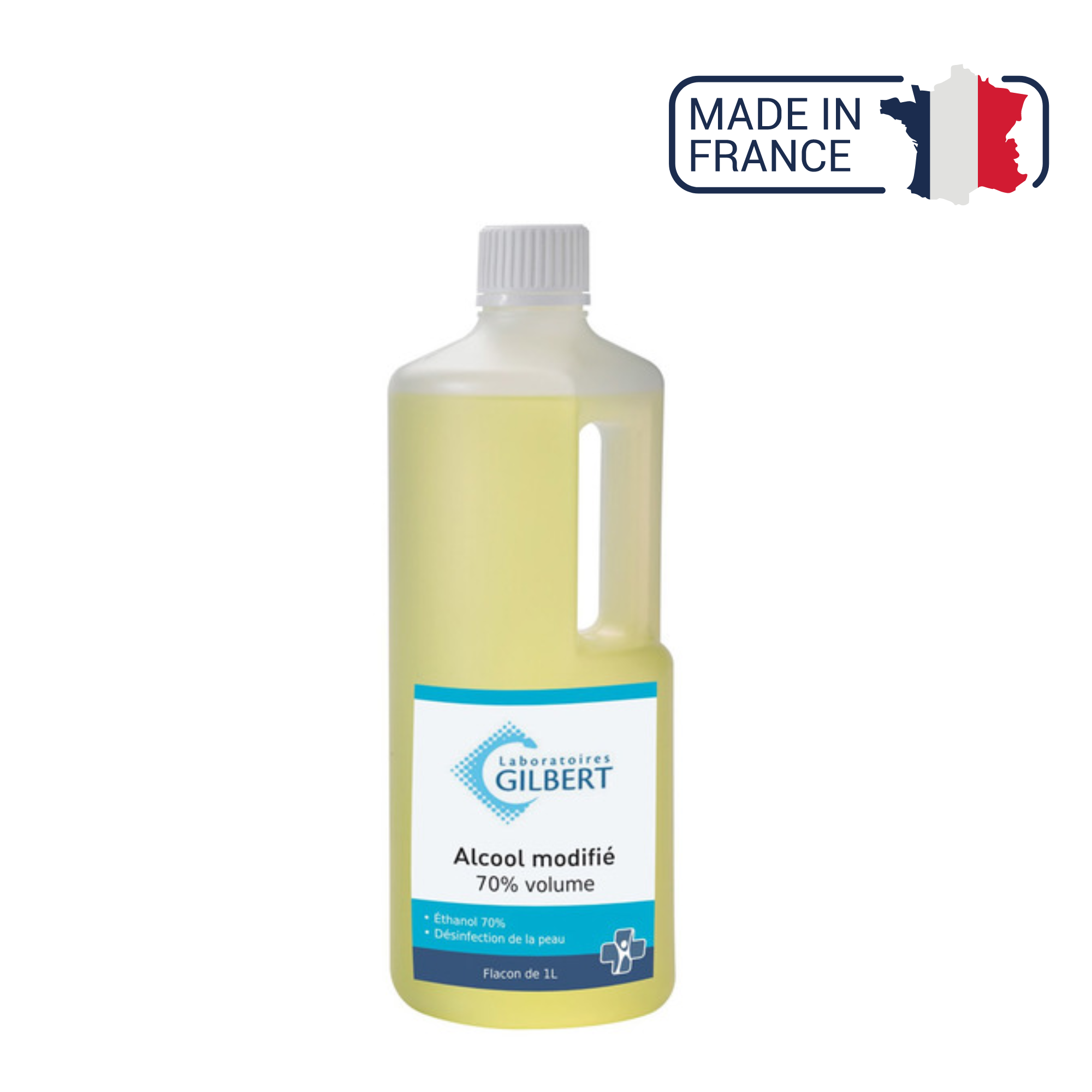 Alcool modifié 70° volume - 5 contenances - Laboratoires Gilbert