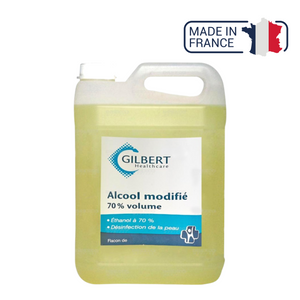 Alcool modifié 70° volume - 5 contenances - Laboratoires Gilbert