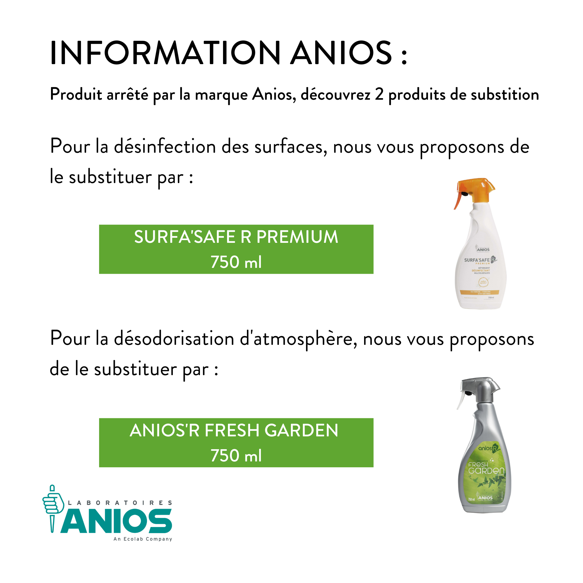 Aniosept 41 Premium Menthe - 400 ml - ANIOS