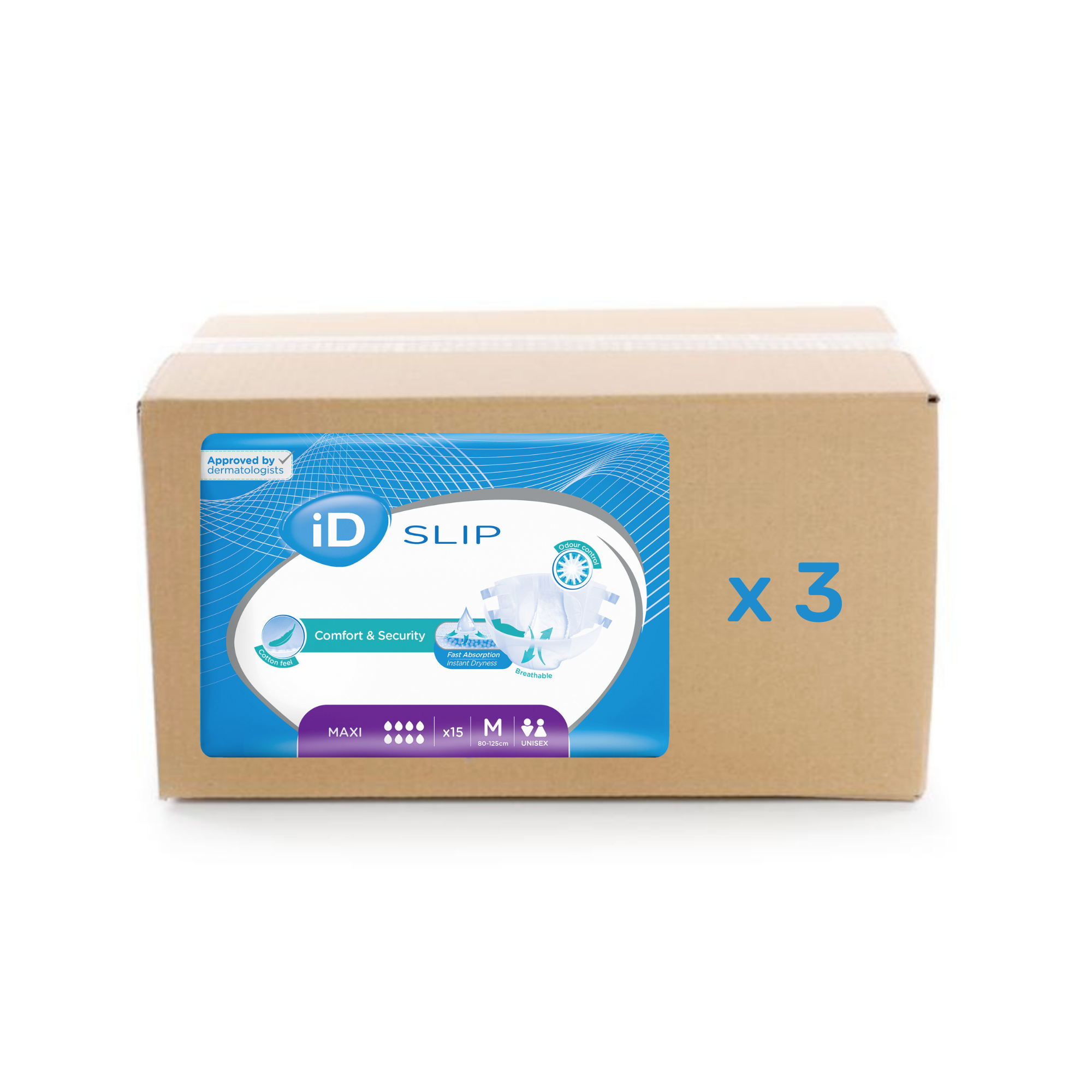 ID Slip Maxi - 8 gouttes - M - carton 3x15U - ID Direct