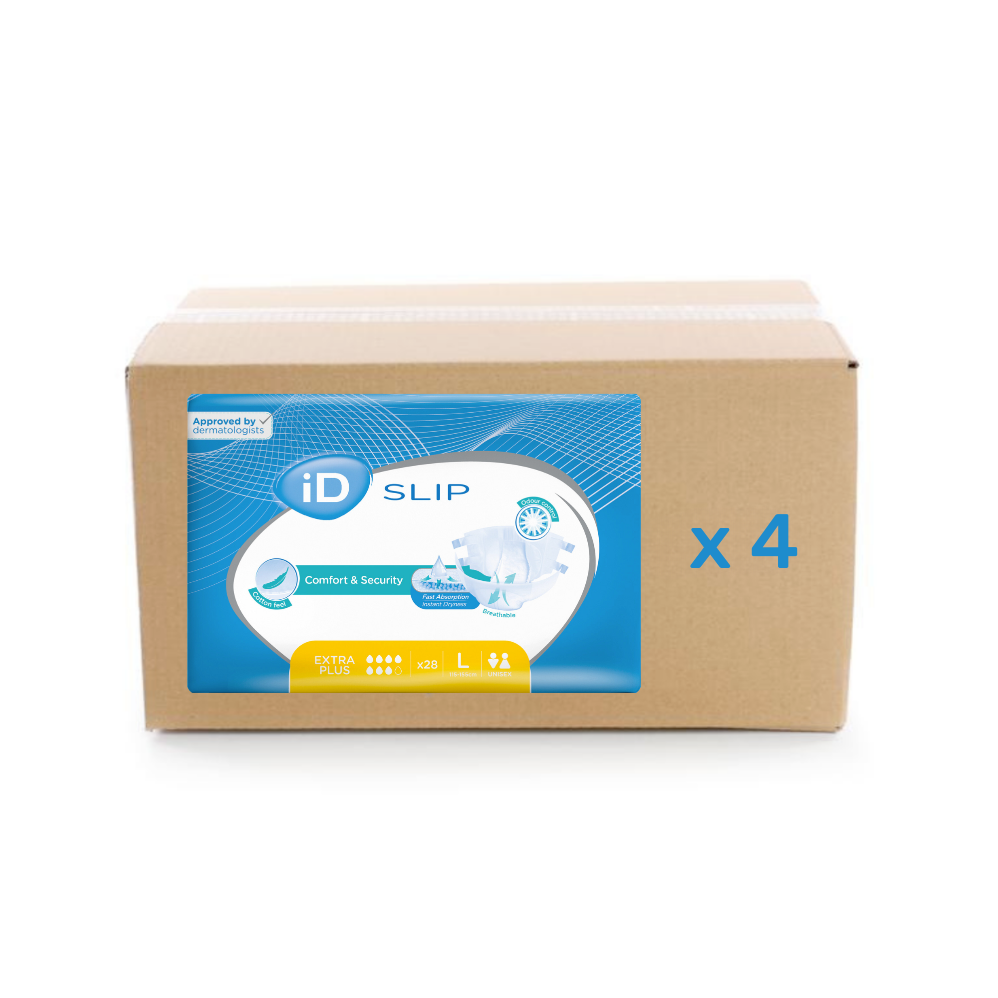  ID Slip Extra Plus - 7 gouttes - L - carton 4X28U - ID Direct 