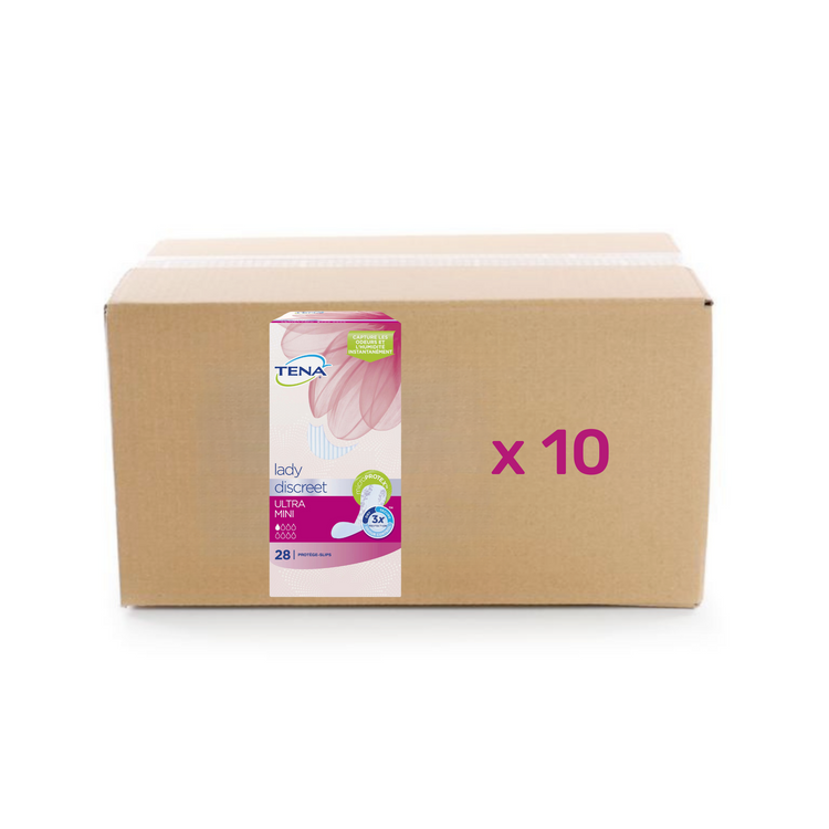 Protection Lady Discreet Ultra Mini - 1 goutte - carton 10x28U - Tena